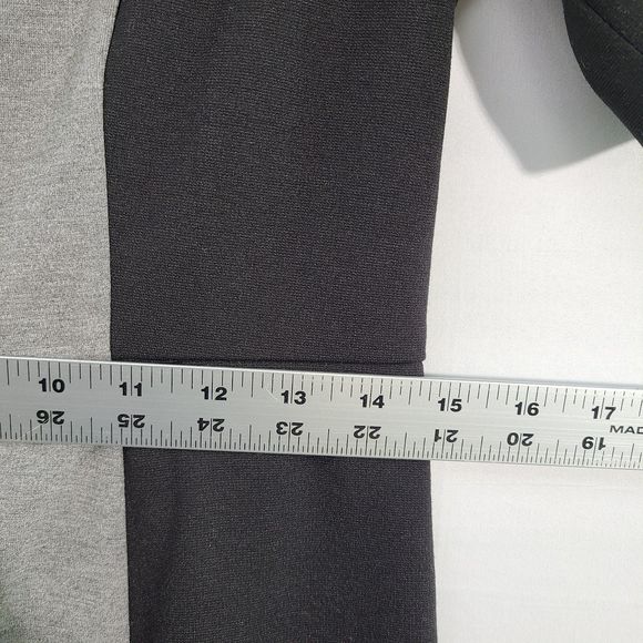 Ann Taylor Loft Petites Gray & Black Color Block Dress Short Sleeves Stretch 2P - Picture 7 of 7